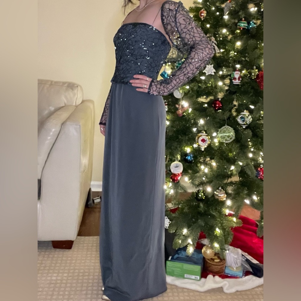 Vintage steel gray gown